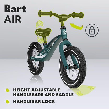 Lionelo Bart Air 12″ tasakaaluratas lastele – Green Forest