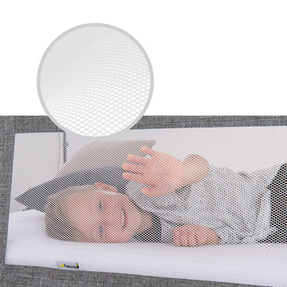 hauck Sleep N Safe Plus XL voodipiire, hall, 150 x 50 x 44 cm, 18 kuud kuni 5 aastat