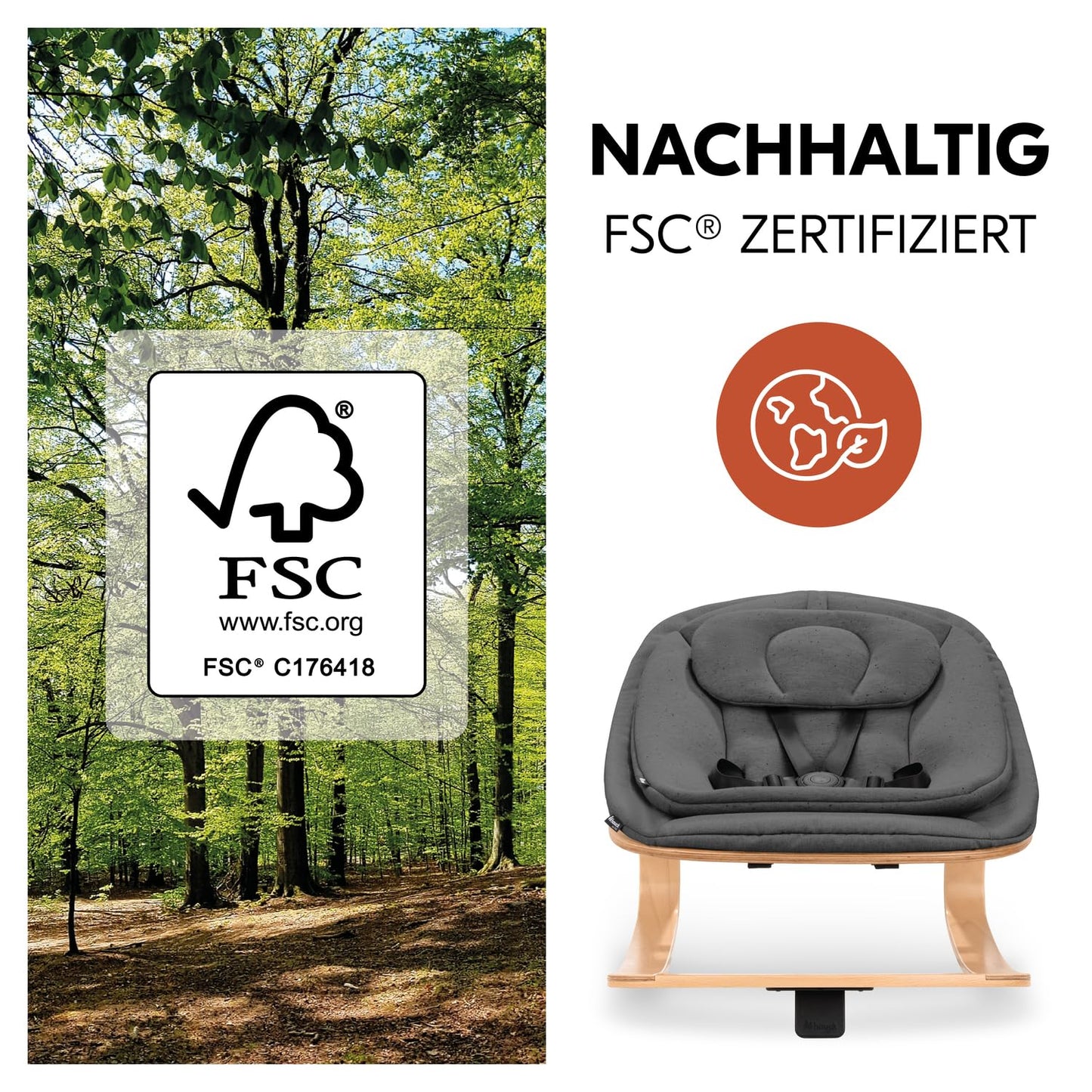 hauck Highchair Bouncer Eco beebikiik Hauck Alpha+ ning Beta+ söögitoolile