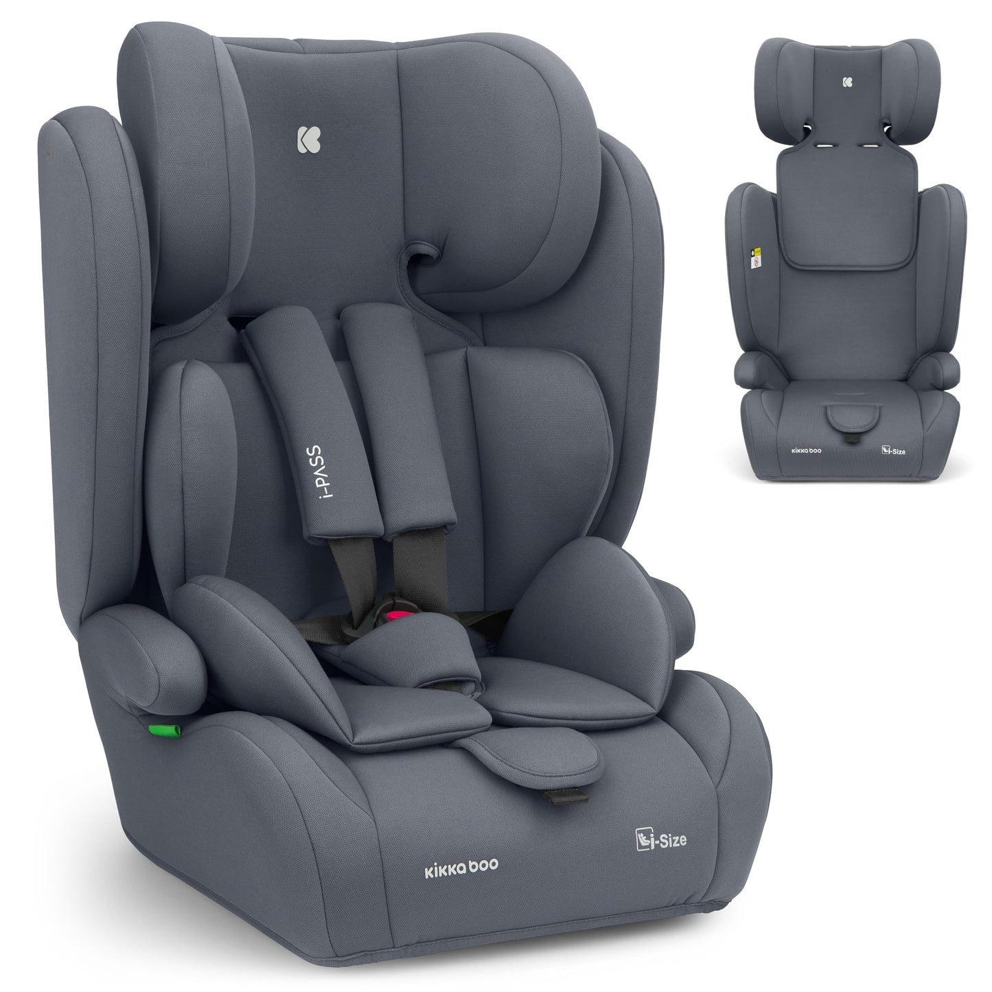 KikkaBoo i-PASS i-Size turvatool 9–36 kg (76–150 cm), hall