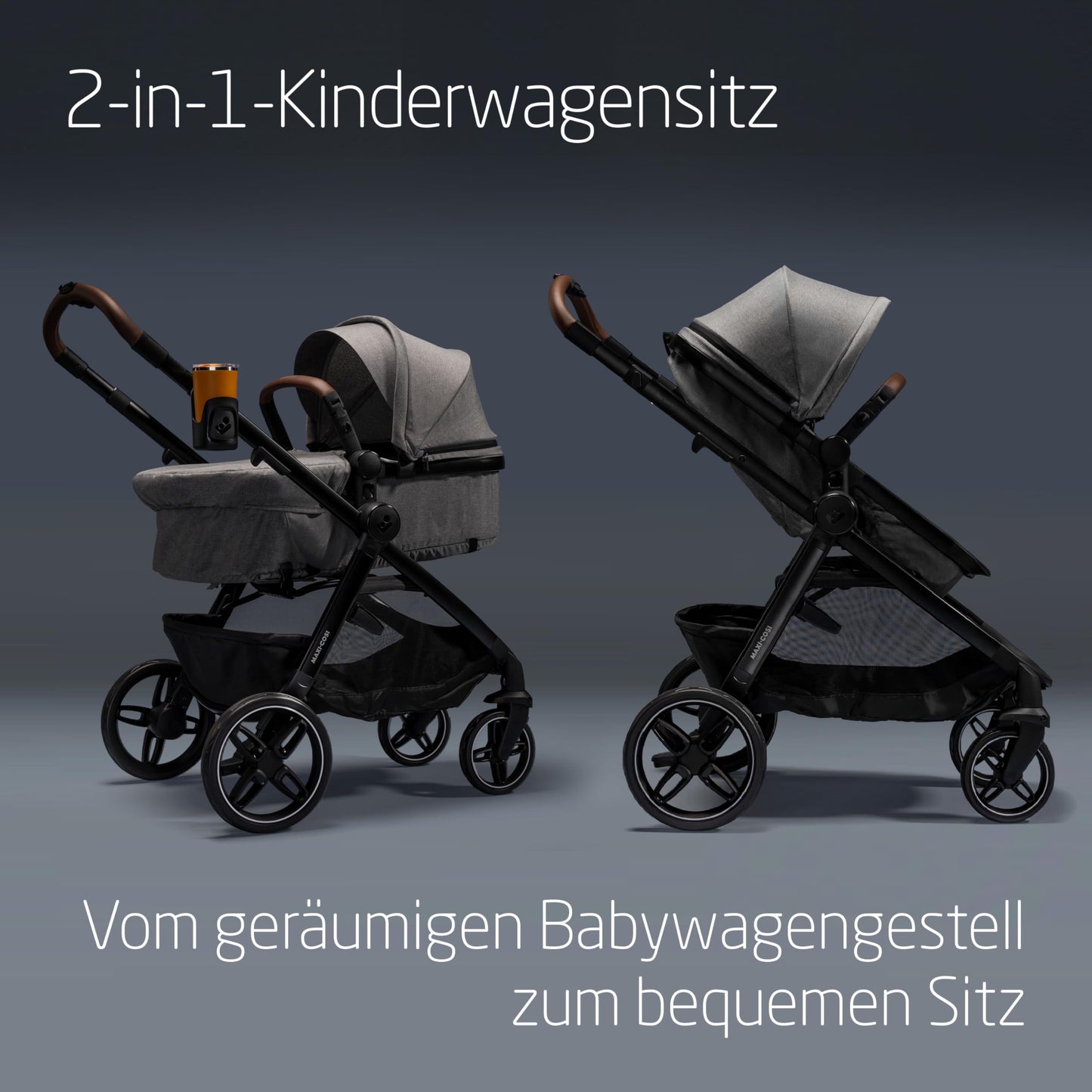 Maxi-Cosi Zelia Select Trio 3-ühes lapsevanker, CabrioFix S i-Size, hall, 0–4 a