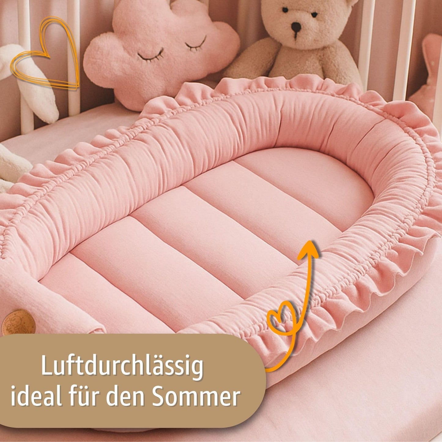 Totsy Baby musliinist beebipesa 90 × 50 cm, Powder Pink