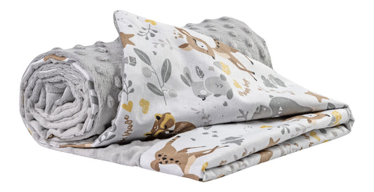 Medi Partners beebitekk 75 × 100 cm, puuvill ja pehme plüüs – Deer/hall