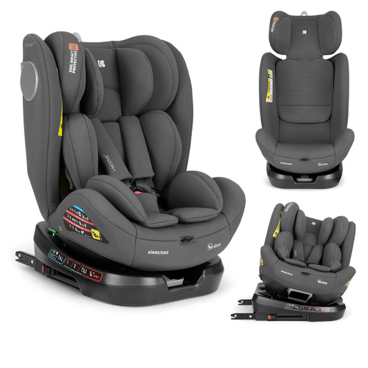 Kikka Boo turvatool i-MOOVE 2, i-SIZE, 40-150 cm, ISOFIX, 360° pöörduv, tumehall