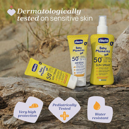 Chicco aurinkovoide lapsille SPF 50+, vedenkestävä, 75 ml