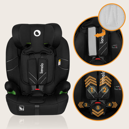 Lionelo Levi One i-Size turvatool 76-150 cm, must Carbon, R129