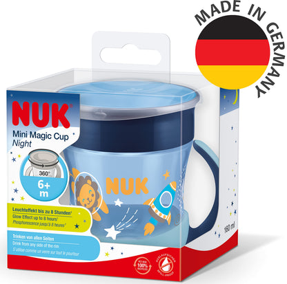 NUK Mini Magic Cup treeningtass helendava efektiga, 160 ml, sinine, 6+ kuud
