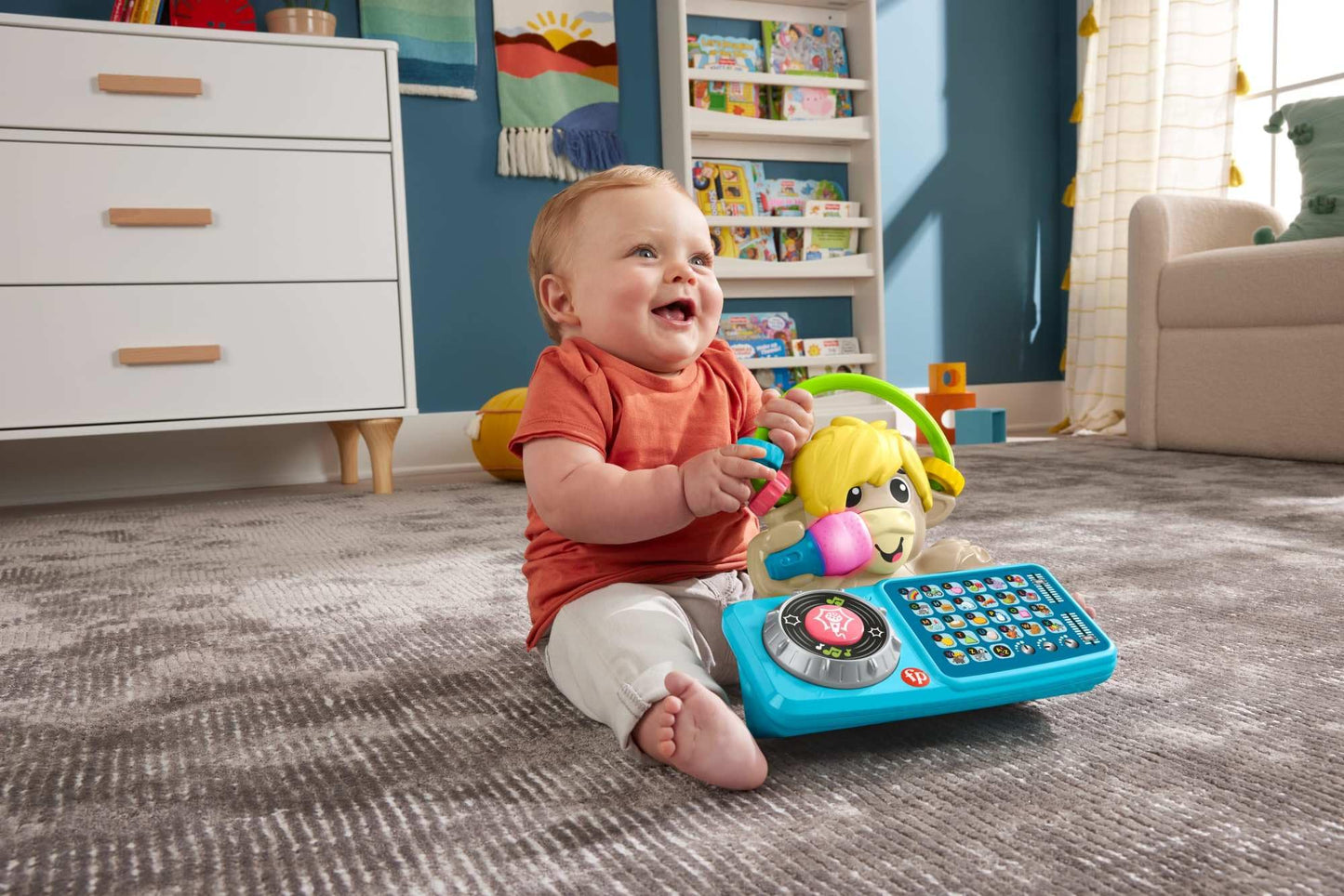 Fisher-Price Animal Band Lello il Torello interaktiivne õppepull, itaaliakeelne, 9+ kuud