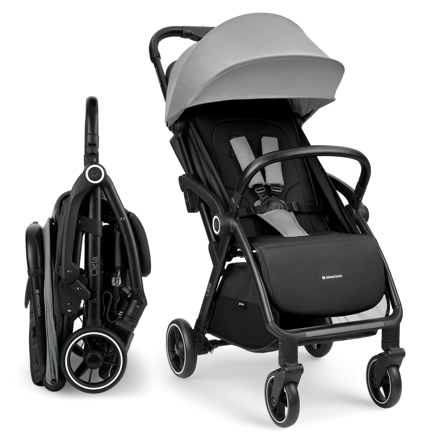 Kikka Boo CIELA reisikäru, hall, kuni 22 kg, 7,1 kg, ühe käega kokkupandav