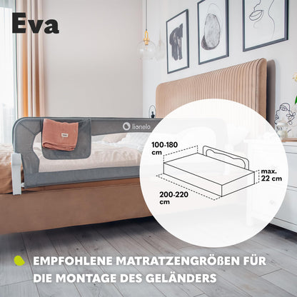Lionelo Eva voodipiire 150 × 42 cm, kokkupandav, beež