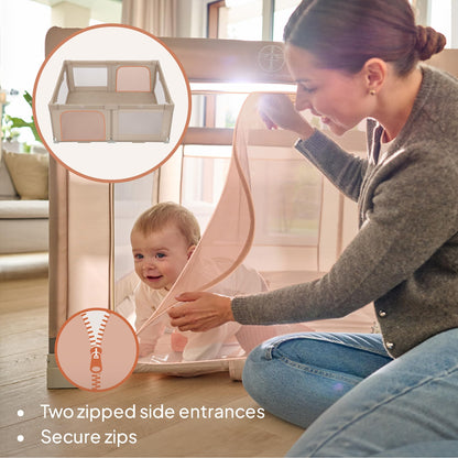 Lionelo Florence Easy Fold XL beebiaedik 150 × 180 cm, kokkupandav ja kerge, beež