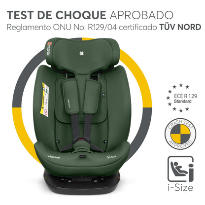 KikkaBoo i-EXPLORE 2 i-Size turvatool 40–150 cm, Army Green