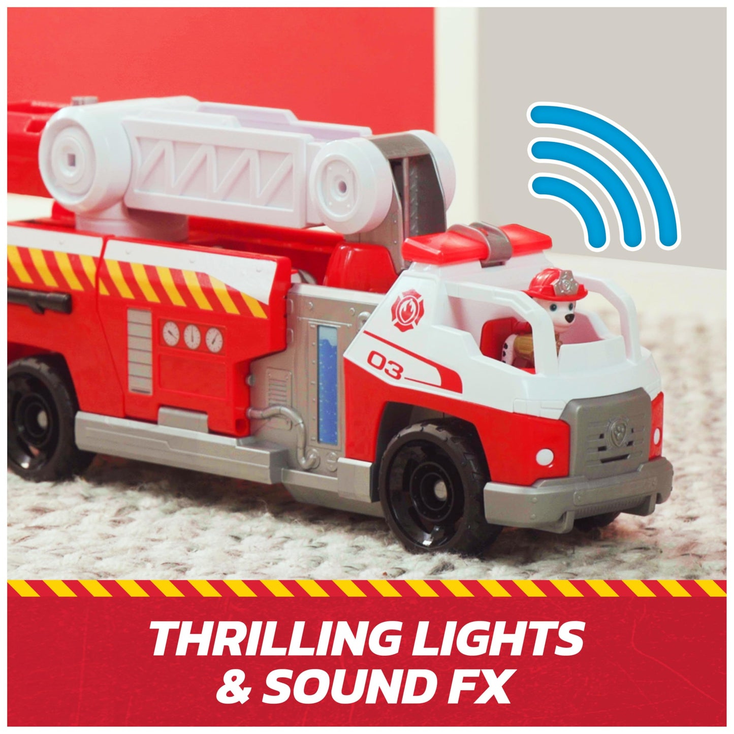 Paw Patrol Fire Rescue Deluxe Marshalli tuletõrjeauto helide, tuleefektide ja miniautoga