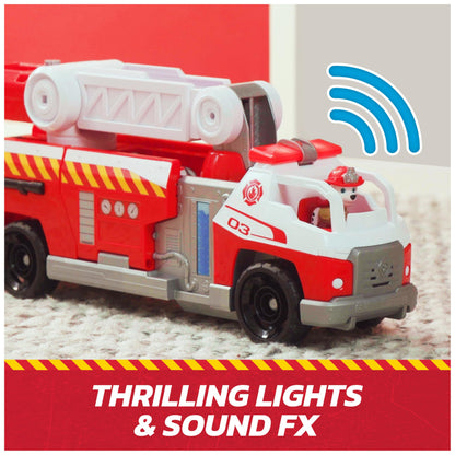 Paw Patrol Fire Rescue Deluxe Marshalli tuletõrjeauto helide, tuleefektide ja miniautoga