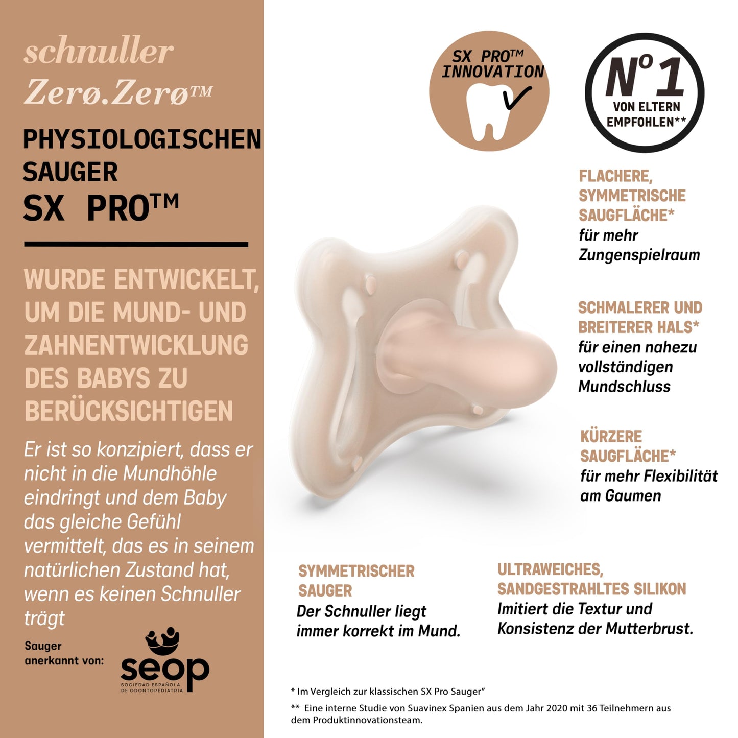 SUAVINEX lutt Zero Zero SX Pro 0–6 kuud, Light