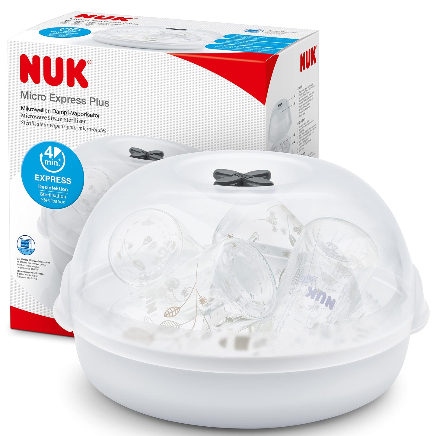 NUK Micro Express Plus mikrolaine sterilisaator lutipudelitele