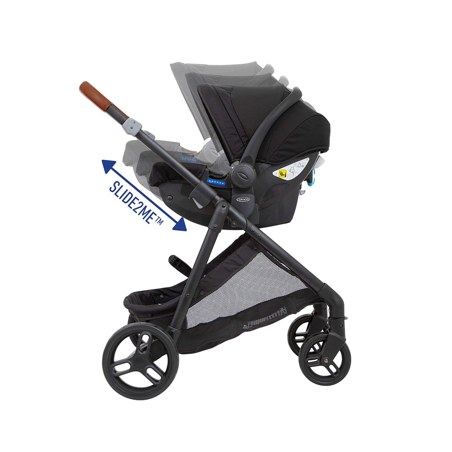 Graco Near2Me jalutuskäru 0–22 kg, reguleeritava kõrgusega – Steeple Gray