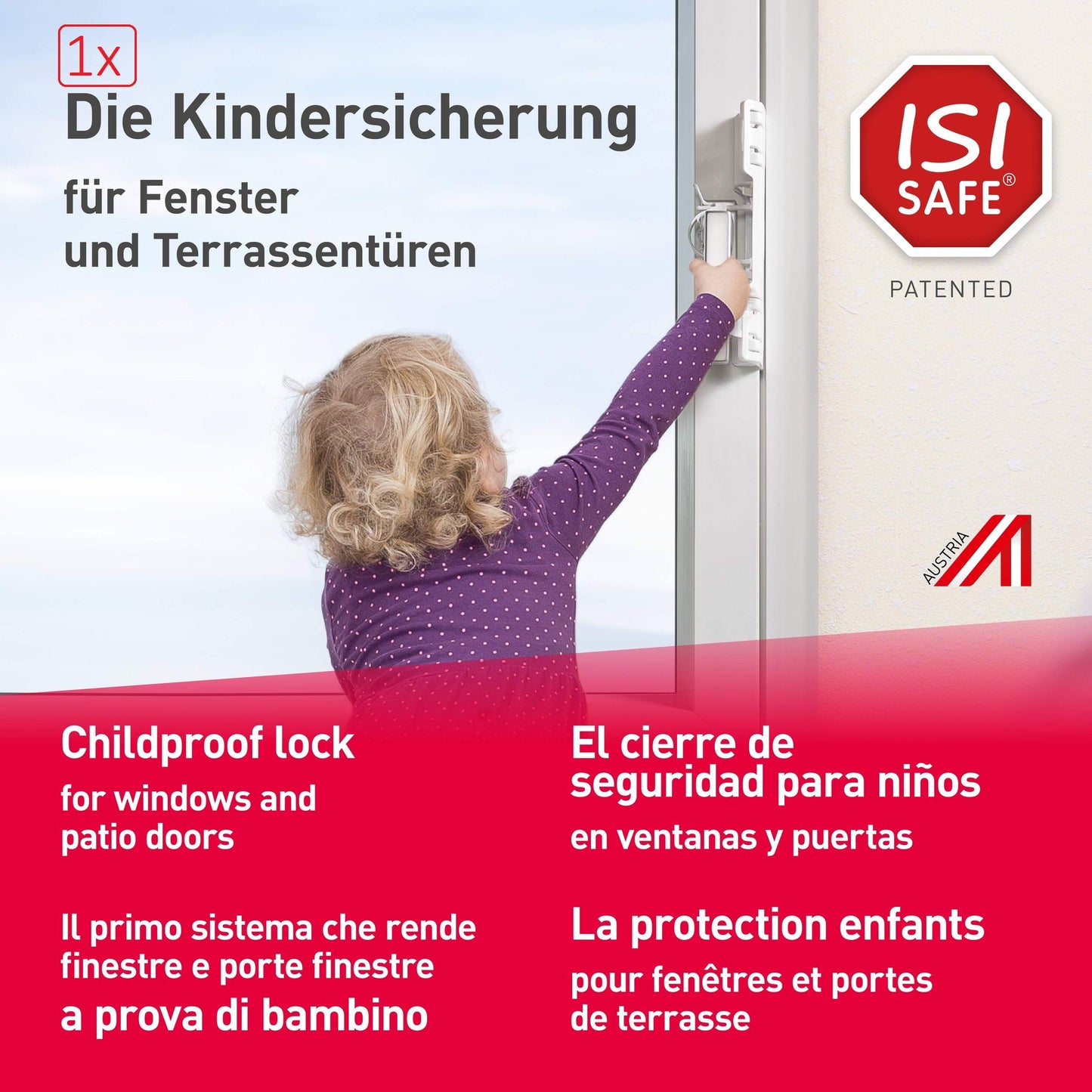 ISI SAFE aknakaitse, valge, ilma puurimiseta, 6-36 kuud