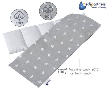 Medi Partners kirsikivipadi 60 × 20 cm, 800 g, puuvillane, tähed