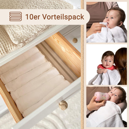 ZOLLNER musliiniliinat 10 kpl, 80 x 80 cm, valkoinen