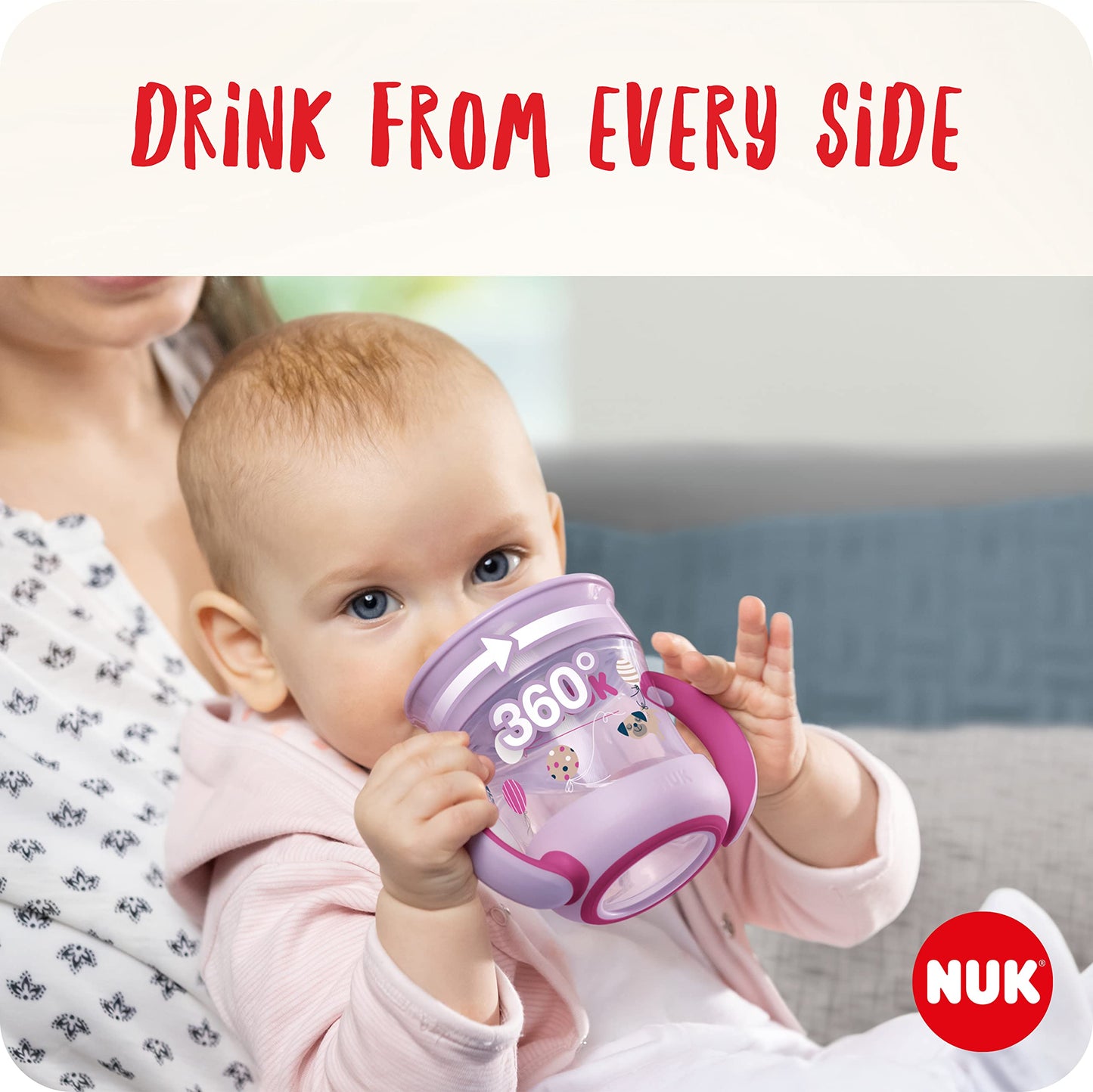NUK Mini Magic Cup treeningtass helendava efektiga, 160 ml, sinine, 6+ kuud