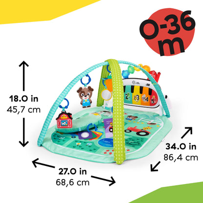 Baby Einstein Kickin Tunes Farm Explorers 4-ühes mängumatt klaveriga, roheline