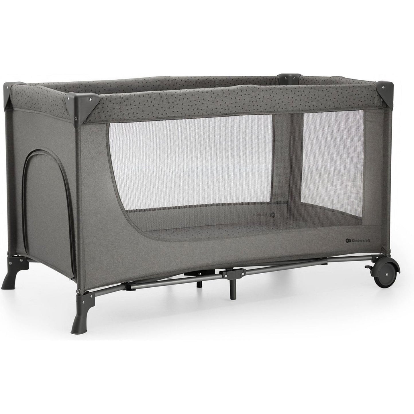 Kinderkraft JOY 2 reisivoodi 2-ühes, hall, kuni 25 kg, 120 x 60 cm