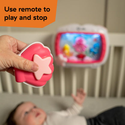 Baby Einstein Sea Dreams Soother akvaarium muusikaline öölamp ja voodimänguasi beebidele, roosa