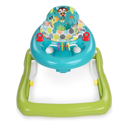 Bright Starts Giggling Safari beebikäimisraam – 6+ kuud, reguleeritav kõrgus ja kokkupandav raam