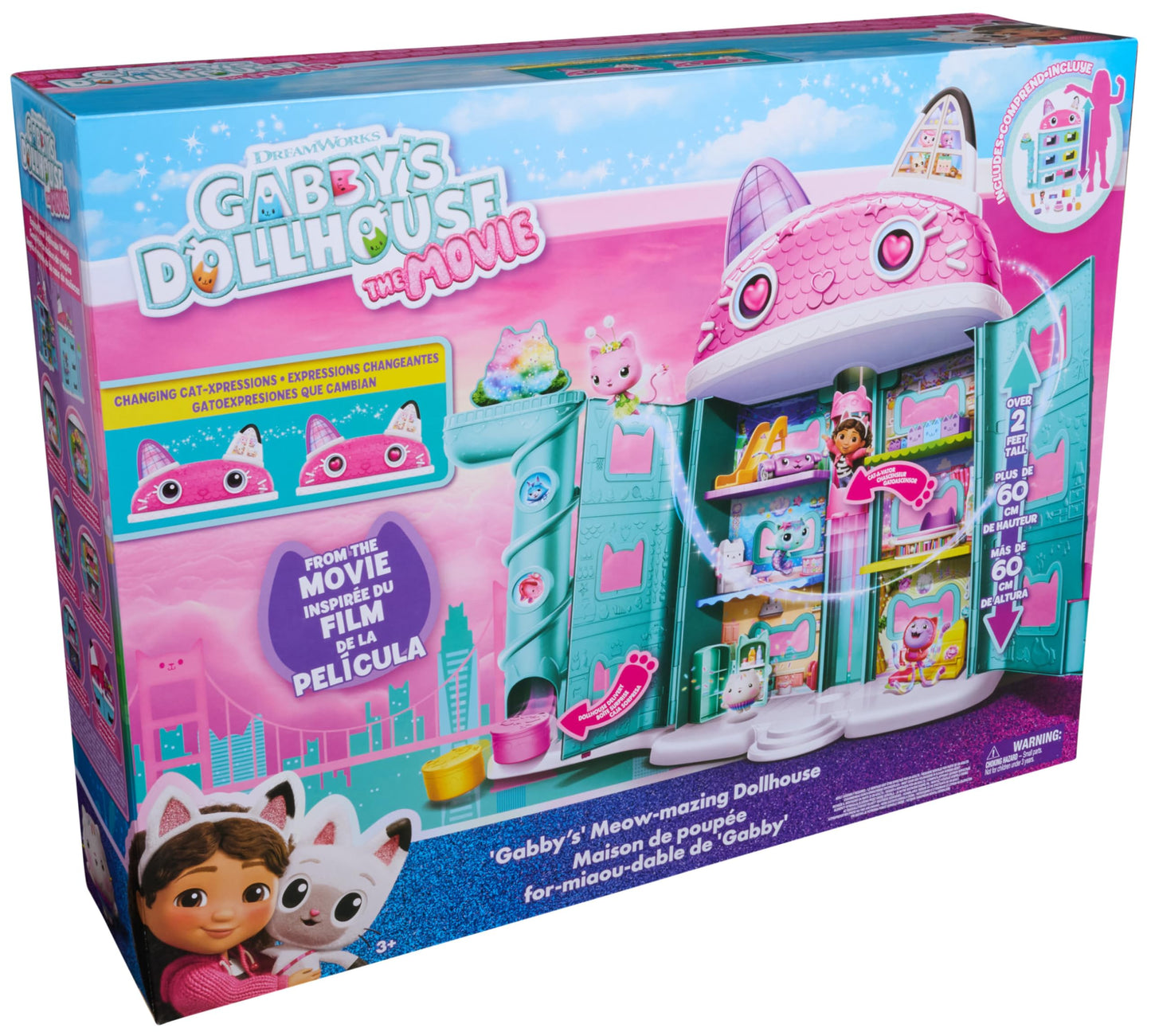 Gabby’s Dollhouse: The Movie suur nukumaja koos figuuri ja aksessuaaridega