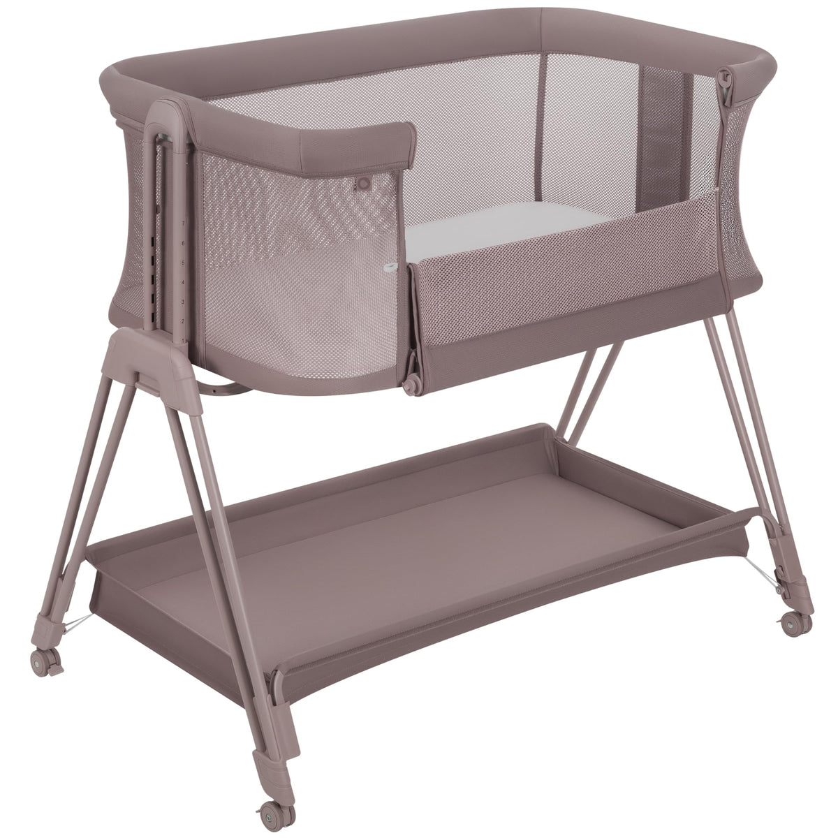 Lionelo Luna EIN -sivusänky ja matkasänky patjalla, beige (Beige Taupe), enintään 9 kg