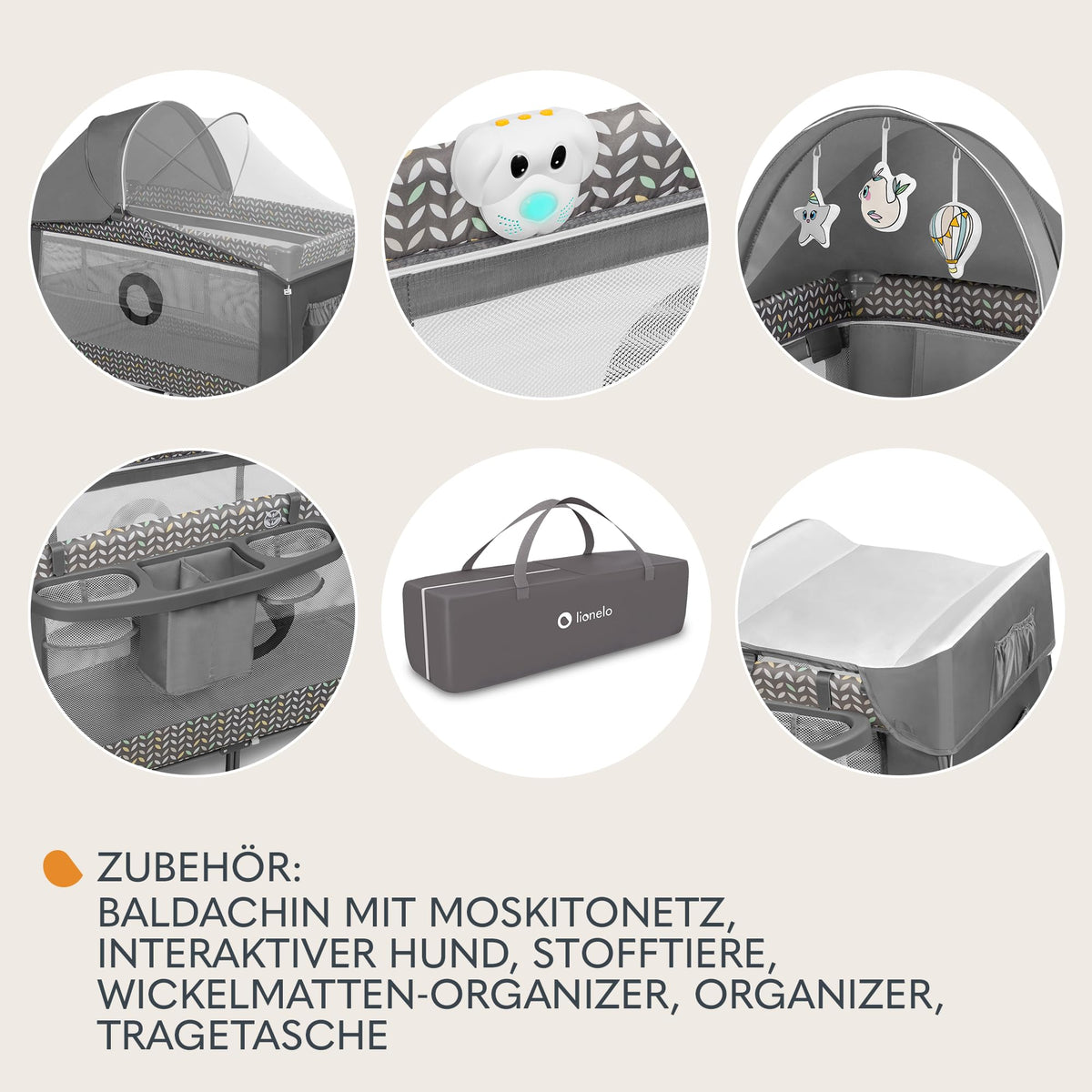 Lionelo Sven Plus 4-in-1 vauvansänky Grey Scandi, enintään 15 kg