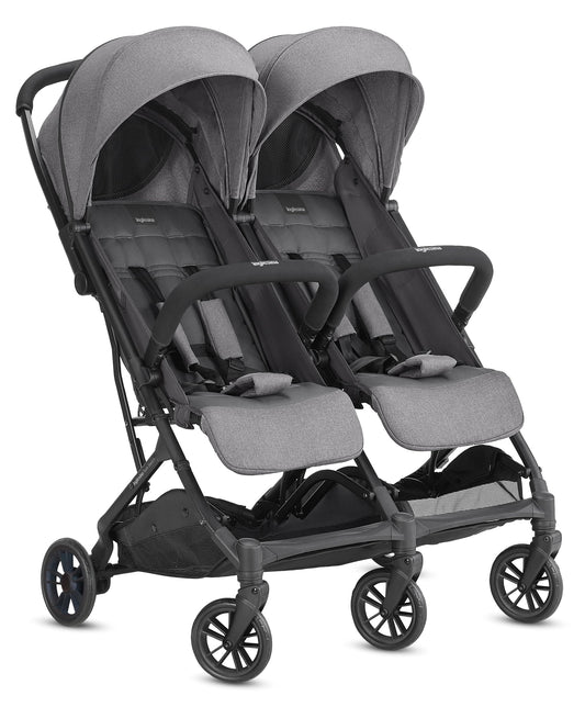 Inglesina Twin Sketch kahe lapse jalutuskäru, hall, ultrakerge ja kompaktne
