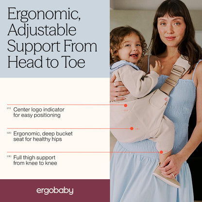Ergobaby Upsie Sling -lantiokantoreppu, Natural Beige, 6–48 kk