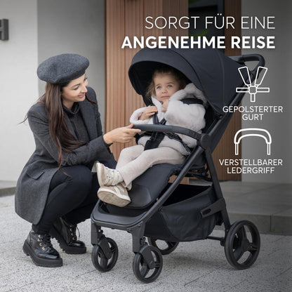 Kikkaboo reisikäru Urban, roheline, alates sünnist kuni 22 kg, kokkupandav, lamamisasendiga