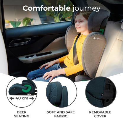 Kinderkraft JUNIORFIX2 turvatool 100–150 cm, ISOFIX, sinine