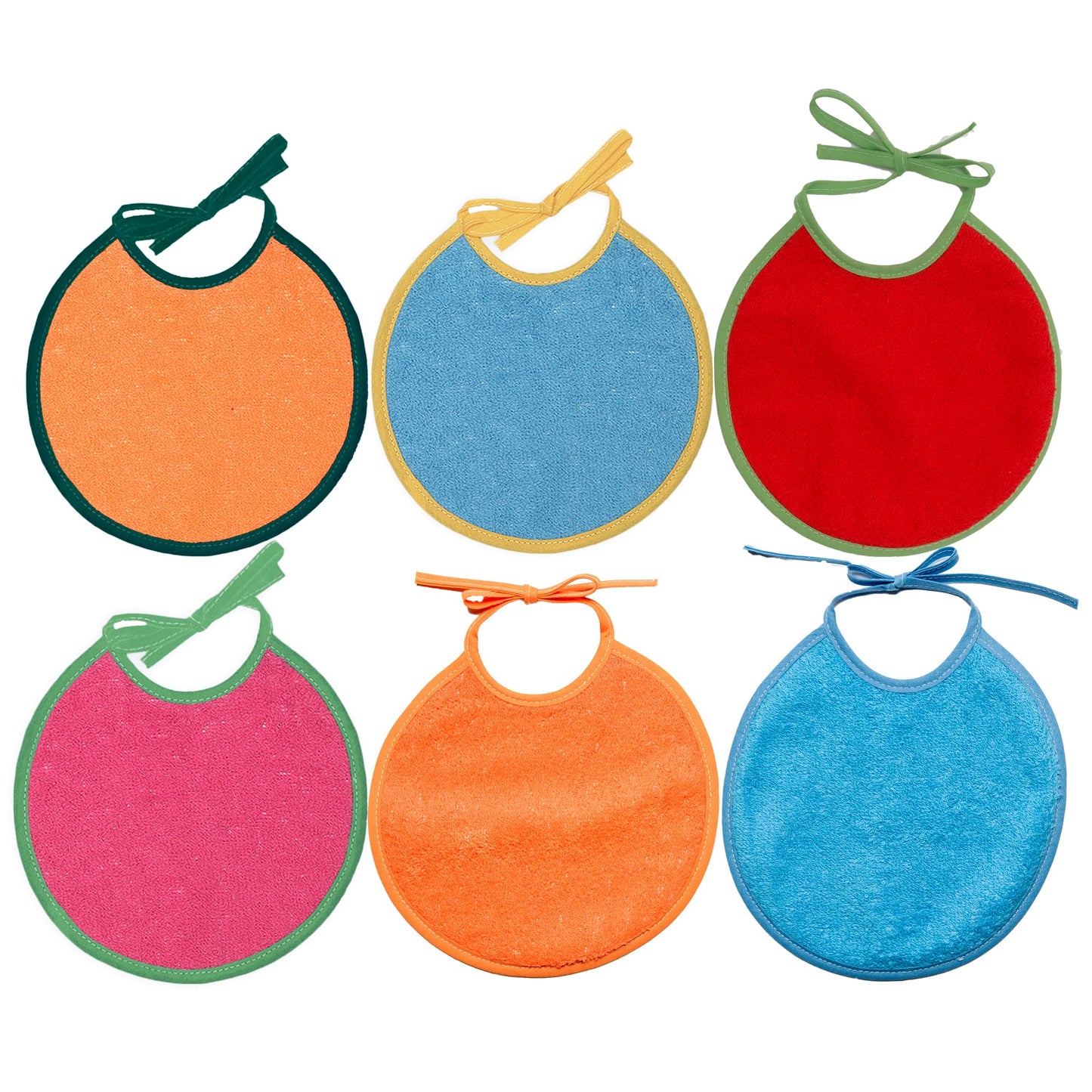 Ti TIN froteest pudipõlled 6 tk, 19 x 19 cm, 0-6 kuud, värvilised