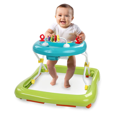Bright Starts Giggling Safari beebikäimisraam – 6+ kuud, reguleeritav kõrgus ja kokkupandav raam