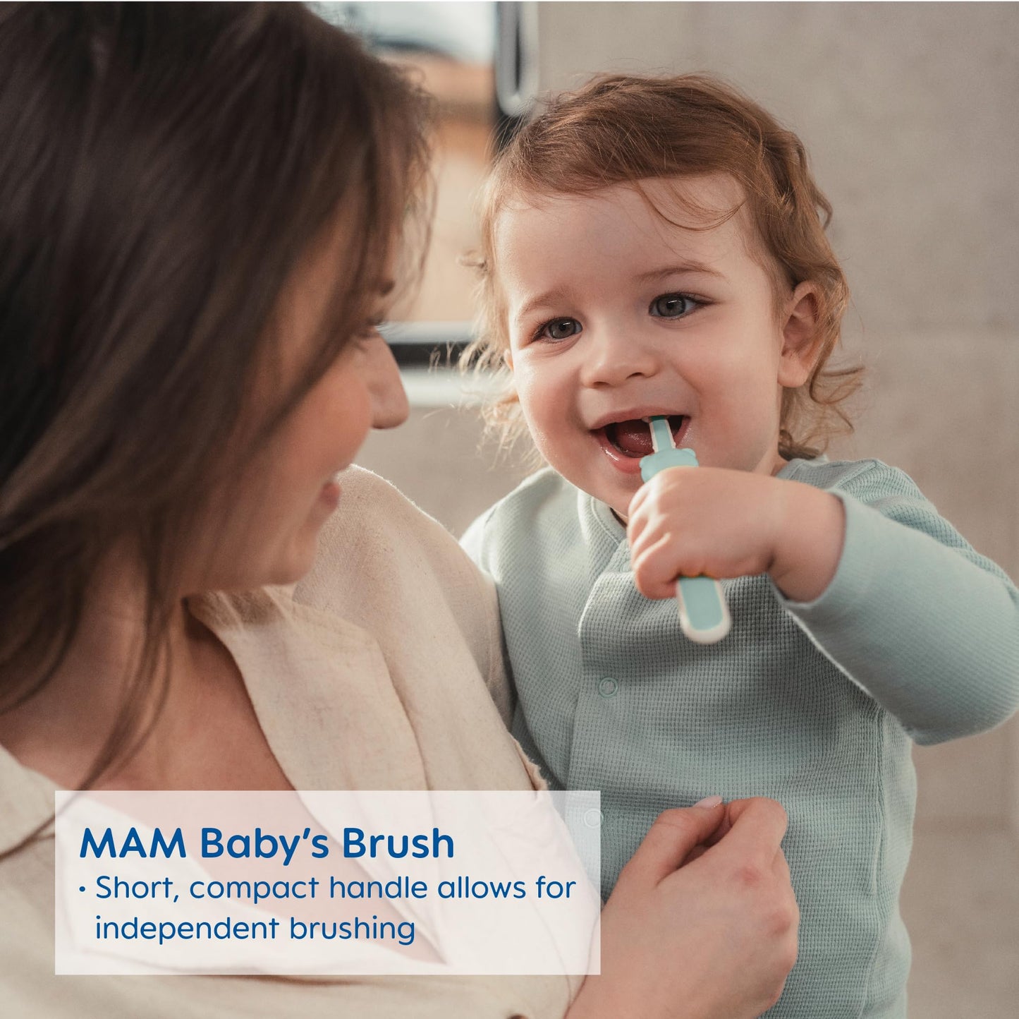 MAM Learn to Brush hambaharjakomplekt beebile (5+ kuud), sinine