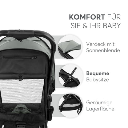Kikka Boo CIELA reisikäru, hall, kuni 22 kg, 7,1 kg, ühe käega kokkupandav