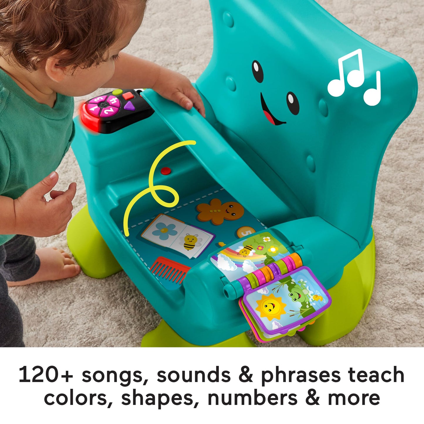 Fisher-Price Laugh & Learn Smart Stages õppetool (EN/DE/FR), 6–36 k, roheline