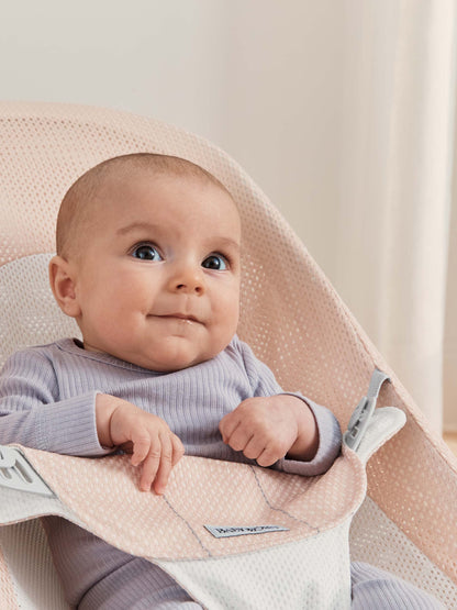 BabyBjörn Balance Soft beebi lamamistool/bouncer, võrk, pärlroosa/valge