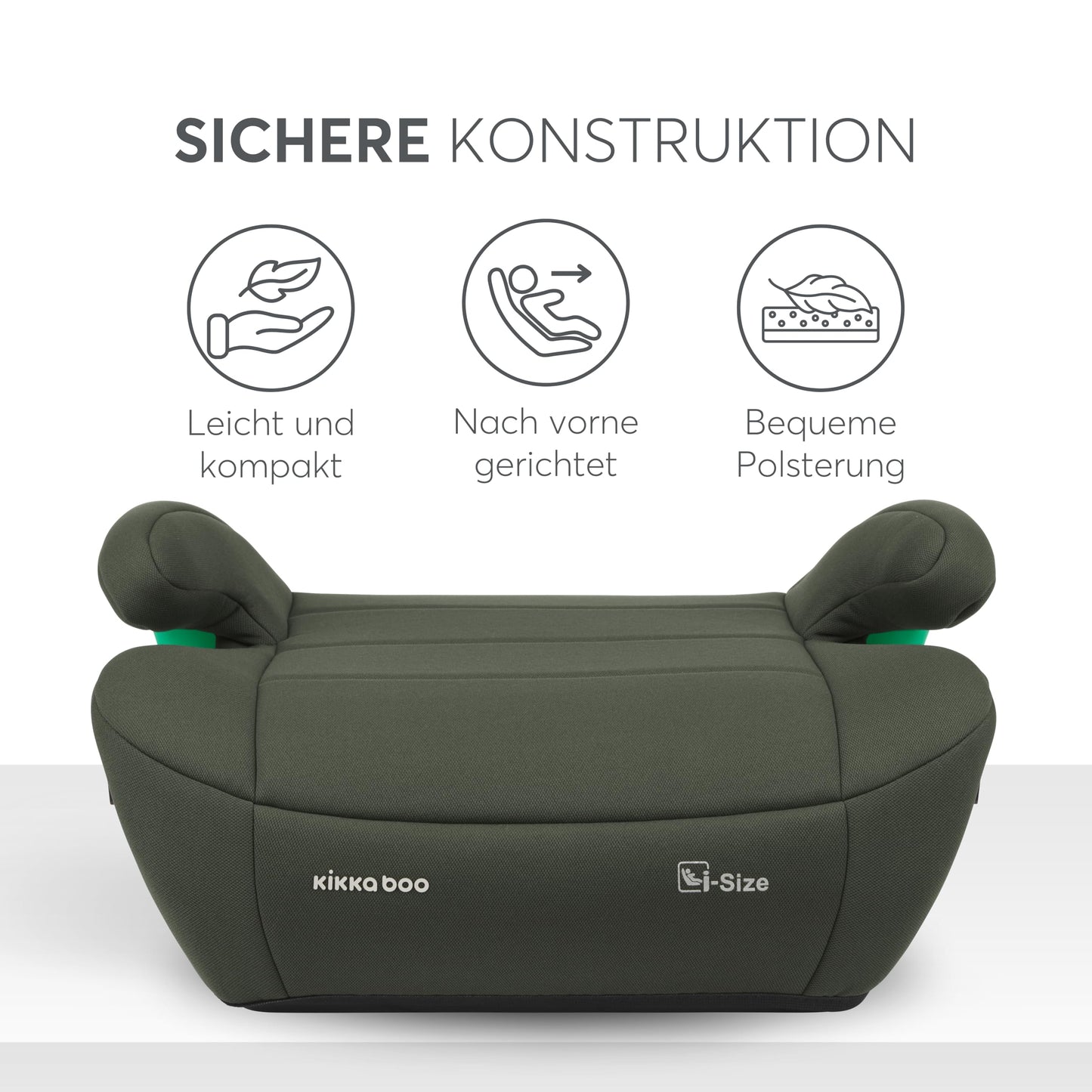 Kikka Boo i-Pop booster iste ISOFIX, i-Size, hall, 22-36 kg, 7-12 a