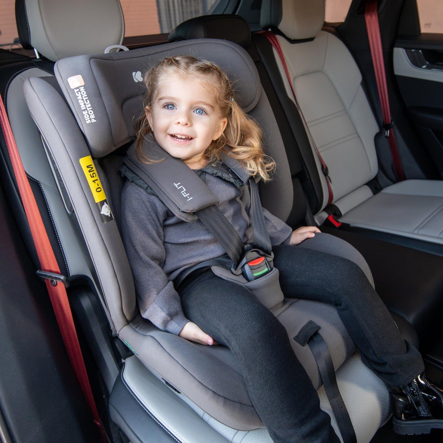 KikkaBoo i-Size i-FLIT turvatool 76–150 cm, ISOFIX, grupp 1/2/3, must