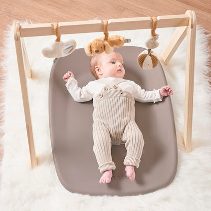 Nattou Premium Soft vahtmähkimisalus, 50 × 70 cm, taupe