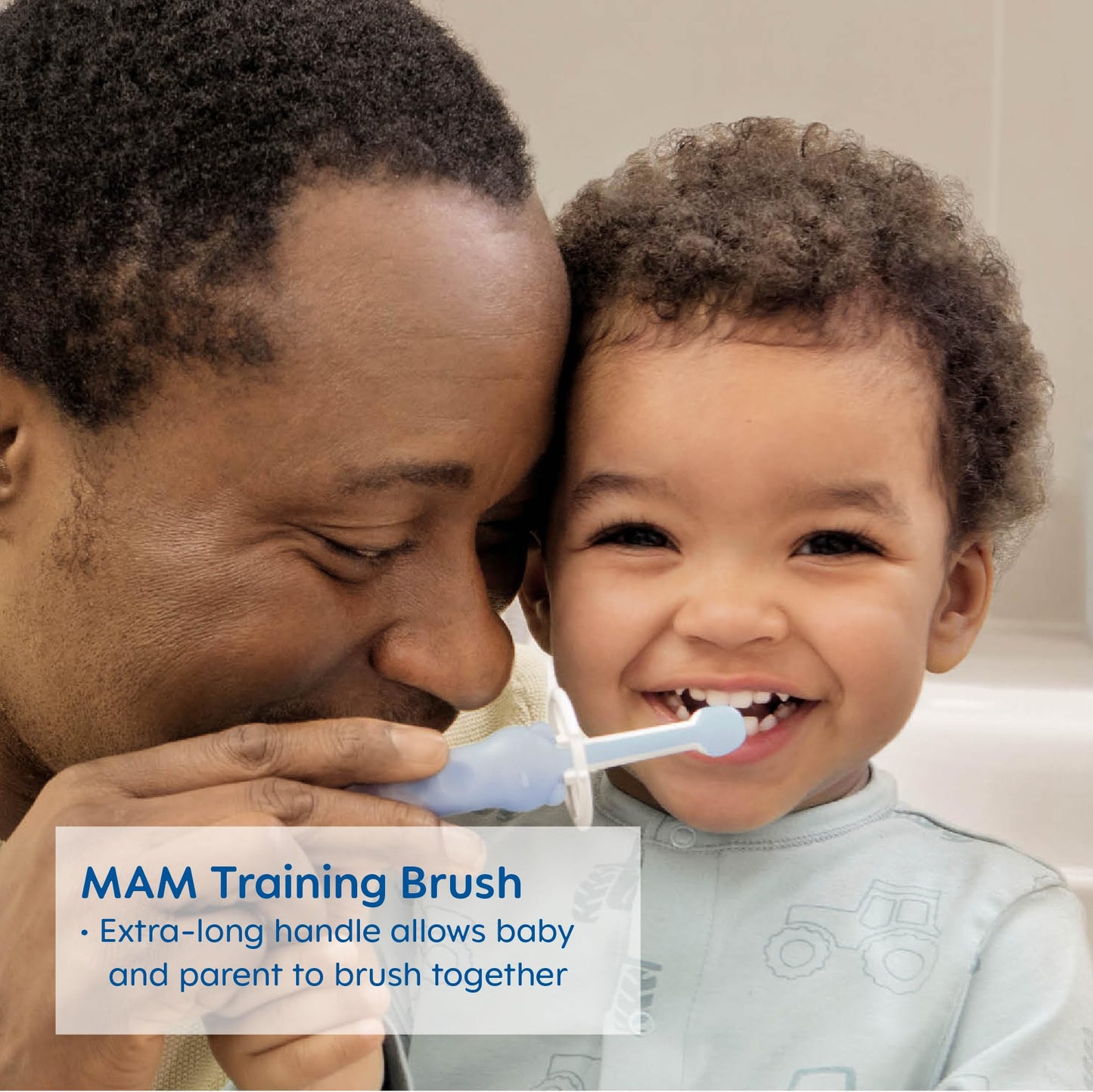 MAM Learn to Brush hambaharjakomplekt beebile (5+ kuud), sinine