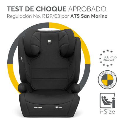 KikkaBoo i-AID i-Size turvatool 100–150 cm (15–36 kg), must