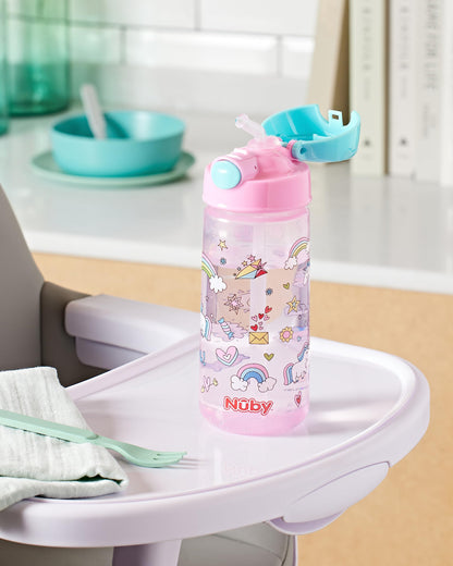 Nûby joogipudel pehme kõrrega, 540 ml, roosa (3+ aastat)