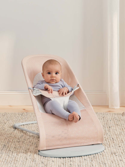 BabyBjörn Balance Soft beebi lamamistool/bouncer, võrk, pärlroosa/valge