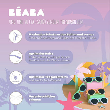 Béaba laste päikeseprillid Joy Neonpink 9-24 kuud, CAT 3, 100% UV-kaitse